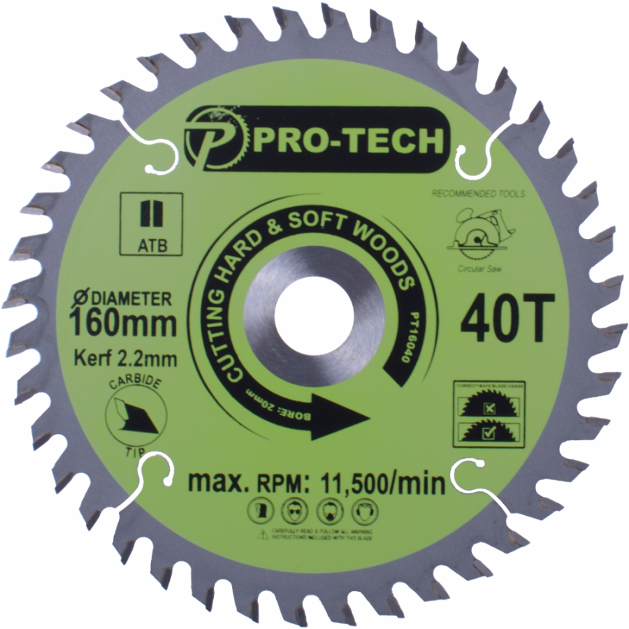 (image for) Saw Blade Tct 160 X 2.2 X 20 X 40t Wood Prof.
