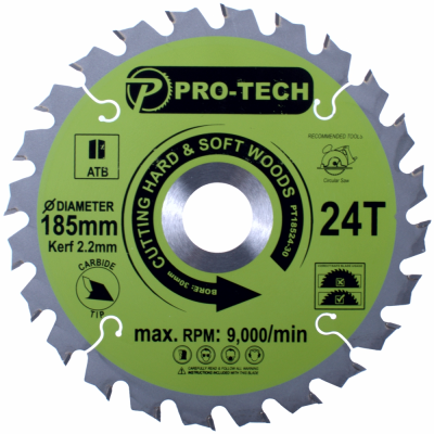 (image for) Saw Blade Tct 185 X 2.2 X 30 X 24t Wood Prof.