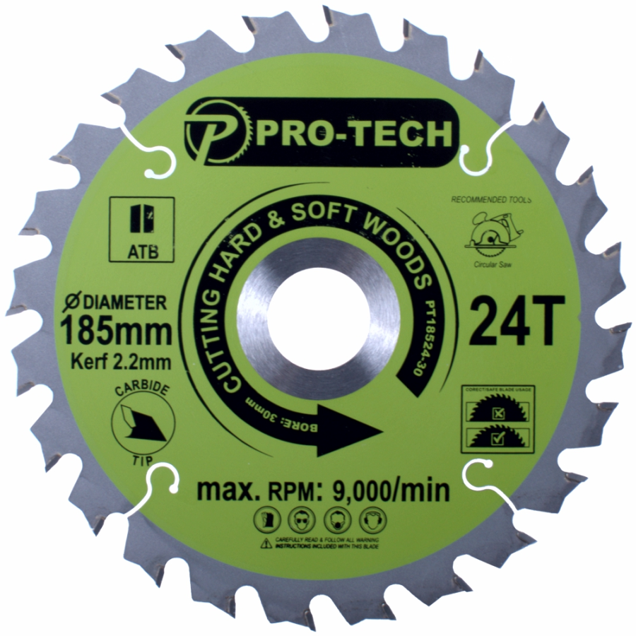 (image for) Saw Blade Tct 185 X 2.2 X 30 X 24t Wood Prof.