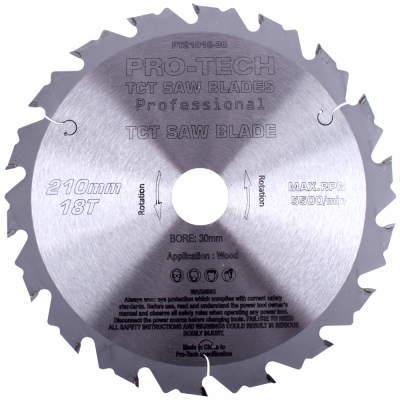 (image for) Saw Blade Tct 210x2.4x30x18t Wood Prof. Pro-tech Fes. Ts75