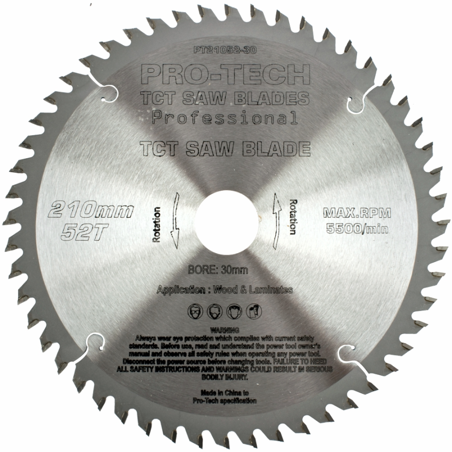 (image for) Saw Blade Tct 210x2.4x30x52t Wood Prof. Pro-tech Fes. Ts75