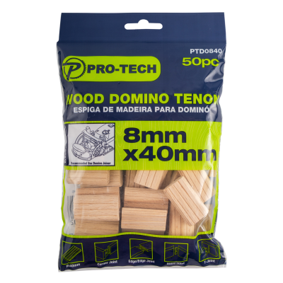 (image for) Domino Tenon 8x40mm 50pc Pack Beech Wood