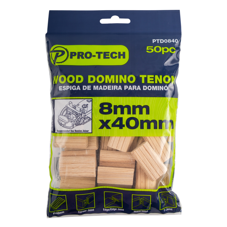 (image for) Domino Tenon 8x40mm 50pc Pack Beech Wood