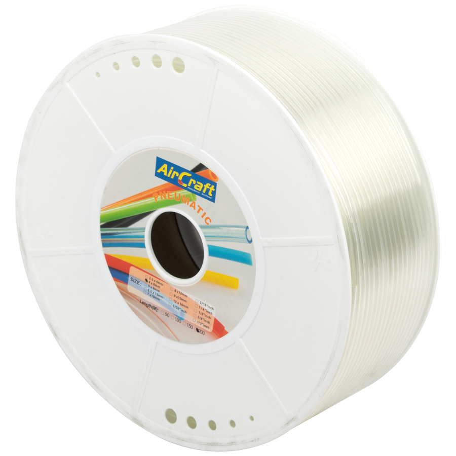 (image for) Polyurethane Hose 6mm O.d. Per Metre Tranp. (200m Per Roll)