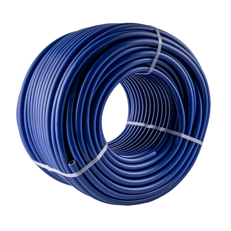 (image for) Rubber Hose 8mm X 15mm Blue Colour X100m 80bar