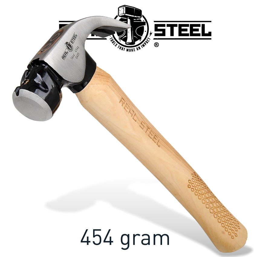 (image for) Hammer Claw Curved 450g 16oz Hick. Wood Handle