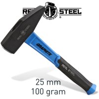 Hammer Machinist 100g 3.5oz Graph. Handle Real Steel (image for) Hammer Machinist 100g 3.5oz Graph. Handle Real Steel