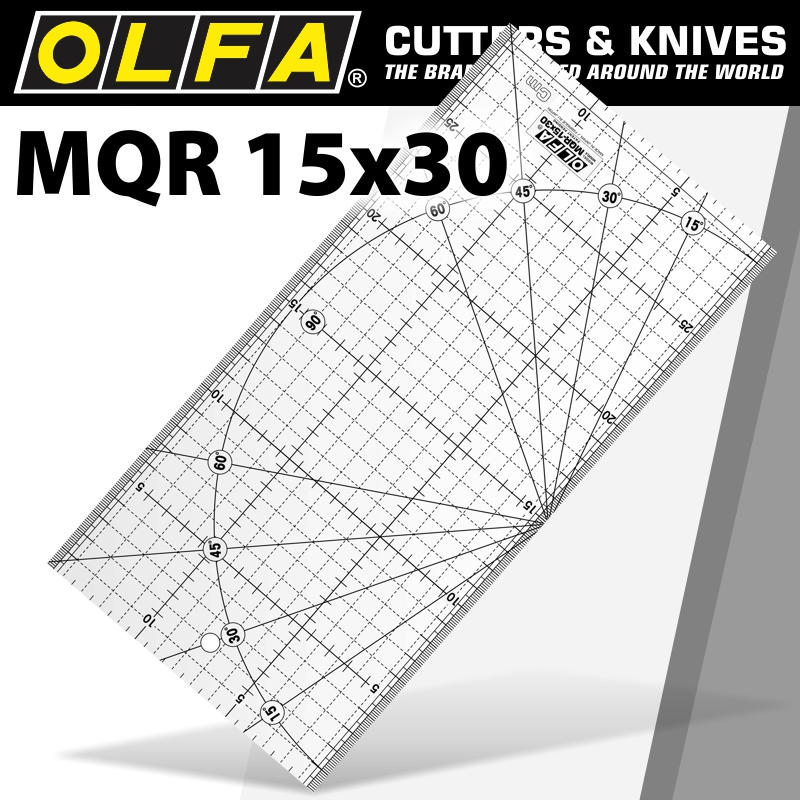 (image for) Metric Quilt Ruler 15cm X 30cm - Metric Grid