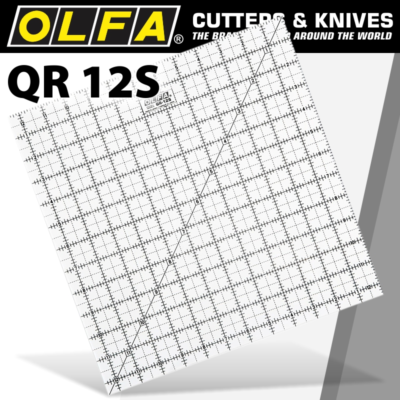 (image for) Quilt Ruler Imperial 12in X 12in