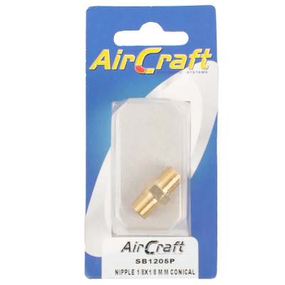 (image for) Nipple 1/8x1/8 M/m Conical 1pc Pack