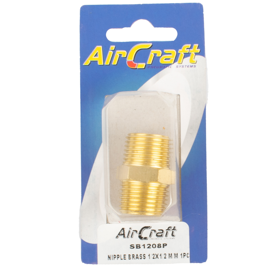 (image for) Nipple Brass 1/2x1/2 M/m 1pc Pack