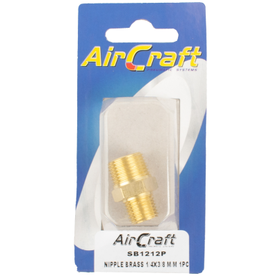 (image for) Nipple Brass 1/4x3/8 M/m 1pc Pack