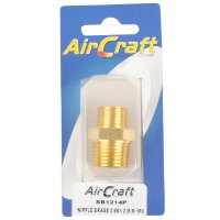 (image for) Nipple Brass 3/8x1/2 M/m 1pc Pack