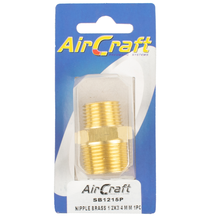 (image for) Nipple Brass 1/2x3/4 M/m 1pc Pack
