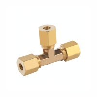 (image for) Red. Conical Tee Brass 1/4' X 1/4' X 3/8'