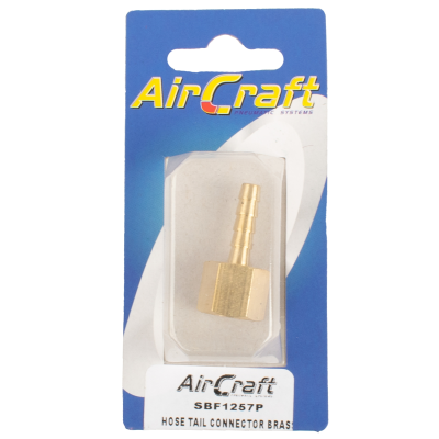 (image for) Hose Tail Connector Brass 1/4f X 6mm 1pc Pack