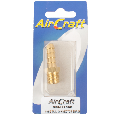 (image for) Hose Tail Connector Brass 1/4m X 10mm 1pc Pack