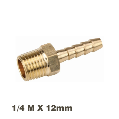 (image for) Hose Connector Brass 1/4mx12mm