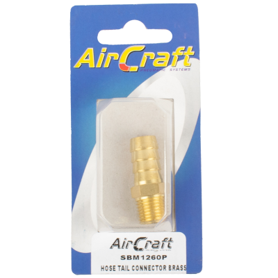 (image for) Hose Tail Connector Brass 1/4mx12mm 1pc Pack