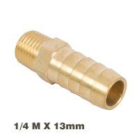 (image for) Hose Tail Connector Brass 1/4m X 13mm