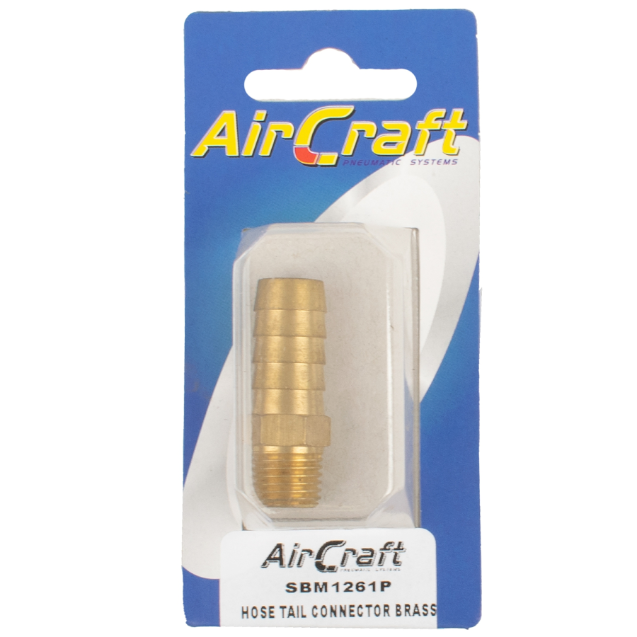 (image for) Hose Tail Connector Brass 1/4m X 13mm 1pc Pack