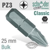 Pozi.no.3x25mm Classic Bit Bulk (image for) Pozi.no.3x25mm Classic Bit Bulk