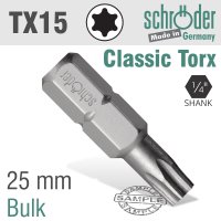 Torx Tx 15 Classic Bit 25mm (image for) Torx Tx 15 Classic Bit 25mm