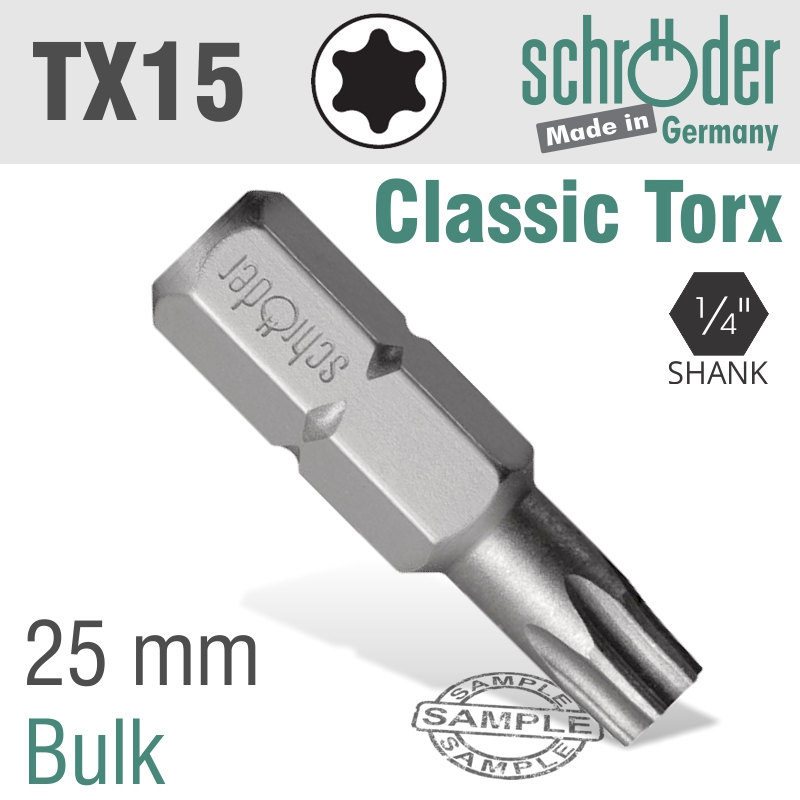 (image for) Torx Tx 15 Classic Bit 25mm