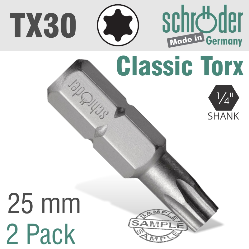 (image for) Torx Tx30 Classic Bit 25mm 2cd