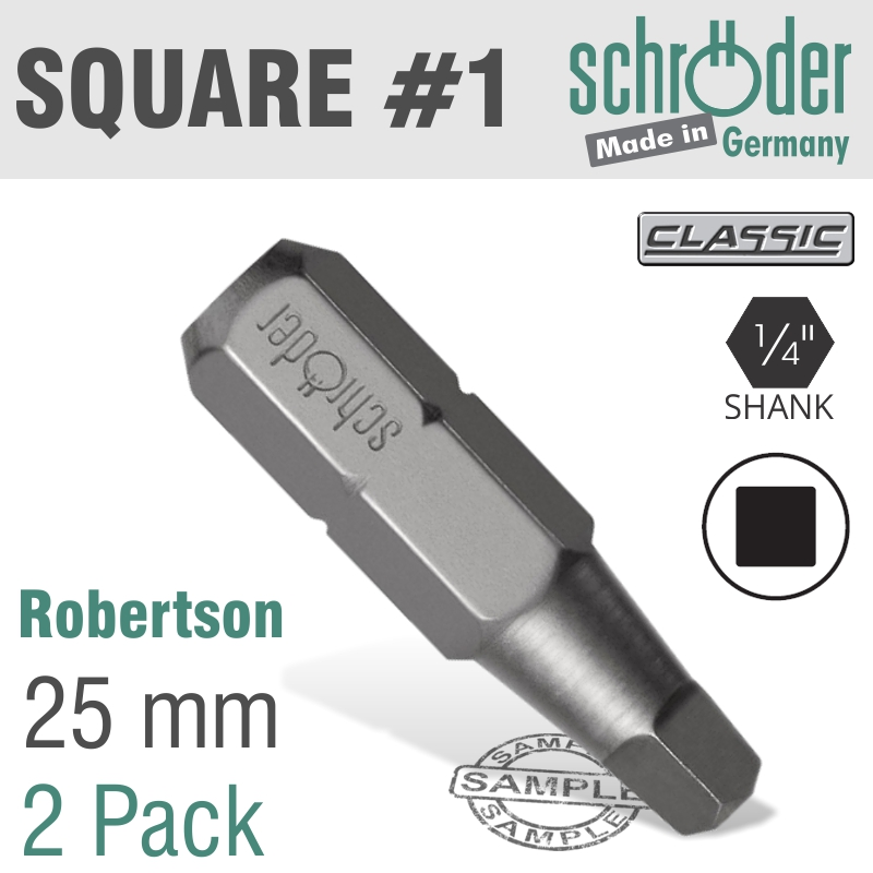 (image for) Sq.recess No.1x25mm Bit 2cd