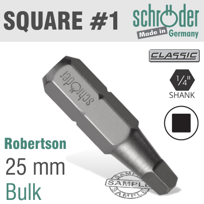 (image for) Sq.recess No.1 Insert Bit