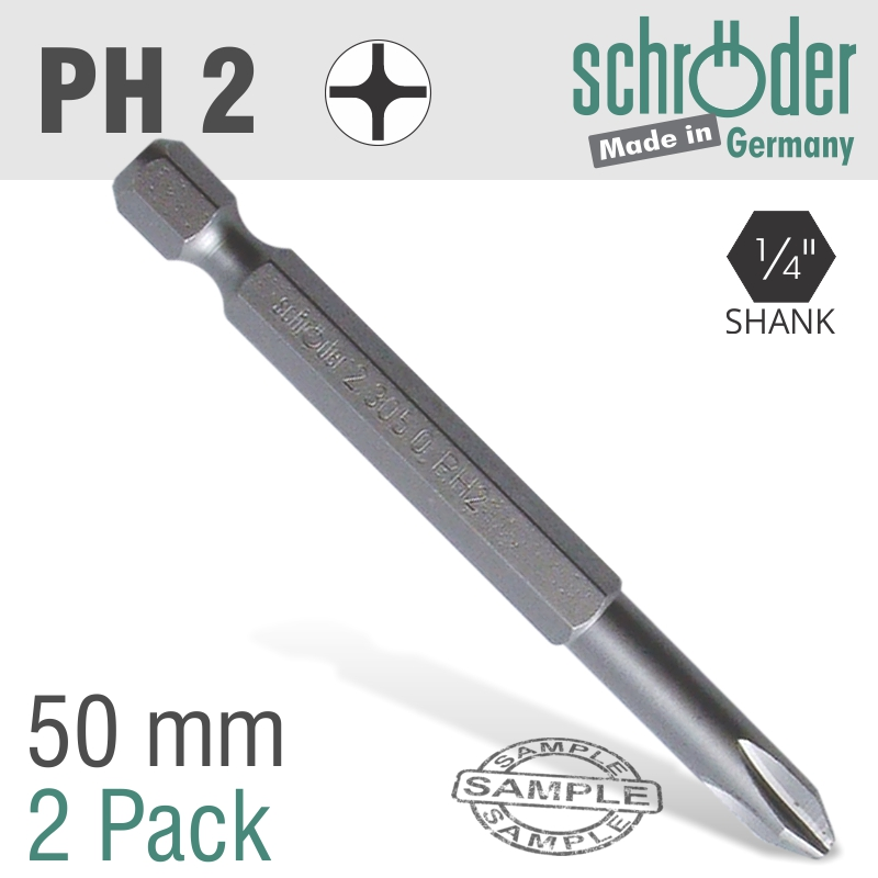 (image for) Phillips No.2 X 50mm Classic Power Bit 2cd