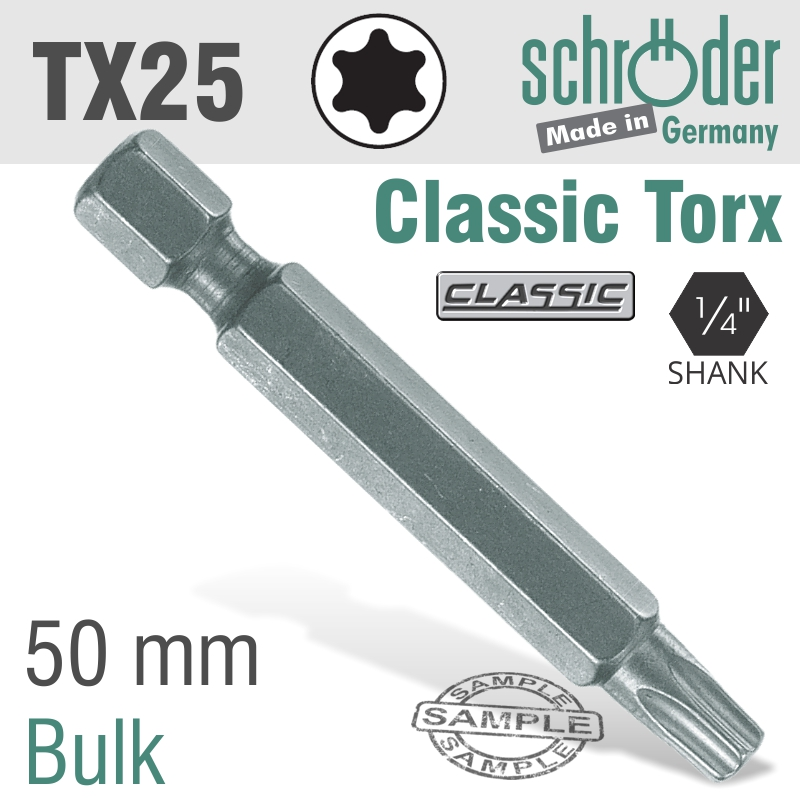 (image for) Torx Tx25 Classic Power Bit 50mm Bulk