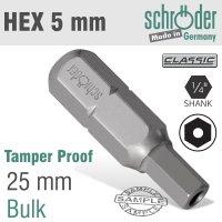 (image for) Allen/hex 5mm Security Insert Bit Bulk