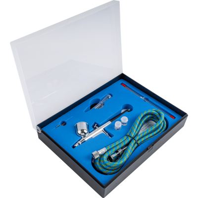 (image for) Air Brush Kit 0.2 0.3 0.5mm Nozzles With 1.8m Air Hose