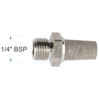 Muffler Metal Conical 1/4' Male (image for) Muffler Metal Conical 1/4' Male