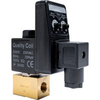 Comp. Auto Drain Valve Solenoid 1/4' 220v Brass (image for) Comp. Auto Drain Valve Solenoid 1/4' 220v Brass