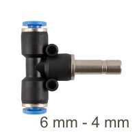 (image for) Red. Insert T-joint Pu 6mm - 4mm
