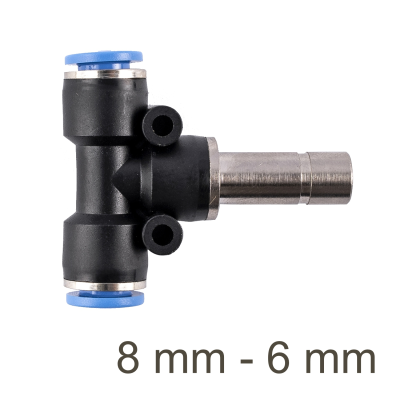 (image for) Red. Insert T-joint Pu 8mm - 6mm