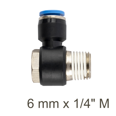 (image for) Swivel Elbow Pu 6mm X 1/4' M