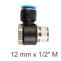 Swivel Elbow Pu 12mm X 1/2' M (image for) Swivel Elbow Pu 12mm X 1/2' M