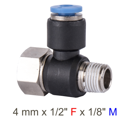 (image for) Pu Hose Fitting Tee 4mm X 1/8'f X 1/8'm