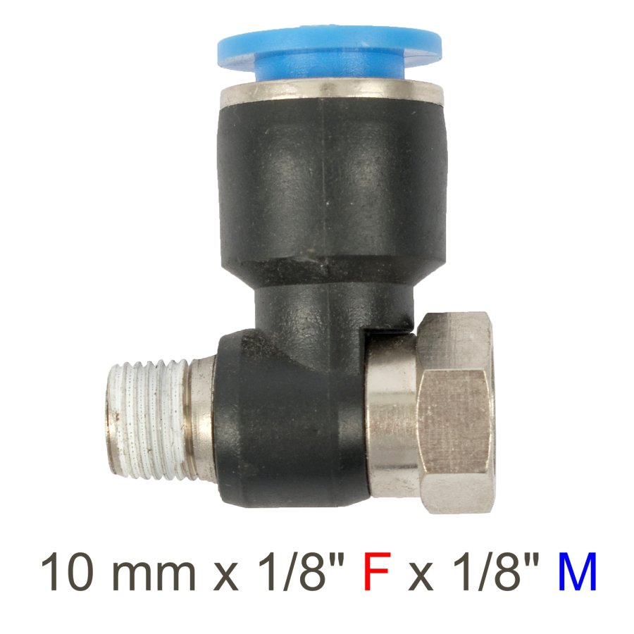 (image for) Pu Hose Fitting Tee 10mm X 1/8'f X 1/8'm