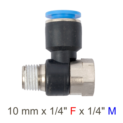 (image for) Pu Hose Fitting Tee 10mm X 1/4'f X 1/4'm