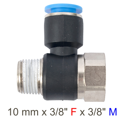 (image for) Pu Hose Fitting Tee 10mm X 3/8'f X 3/8'm