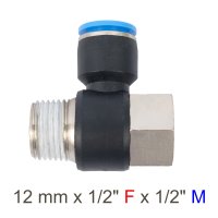 (image for) Pu Hose Fitting Tee 12mm X 1/2'f X 1/2'm