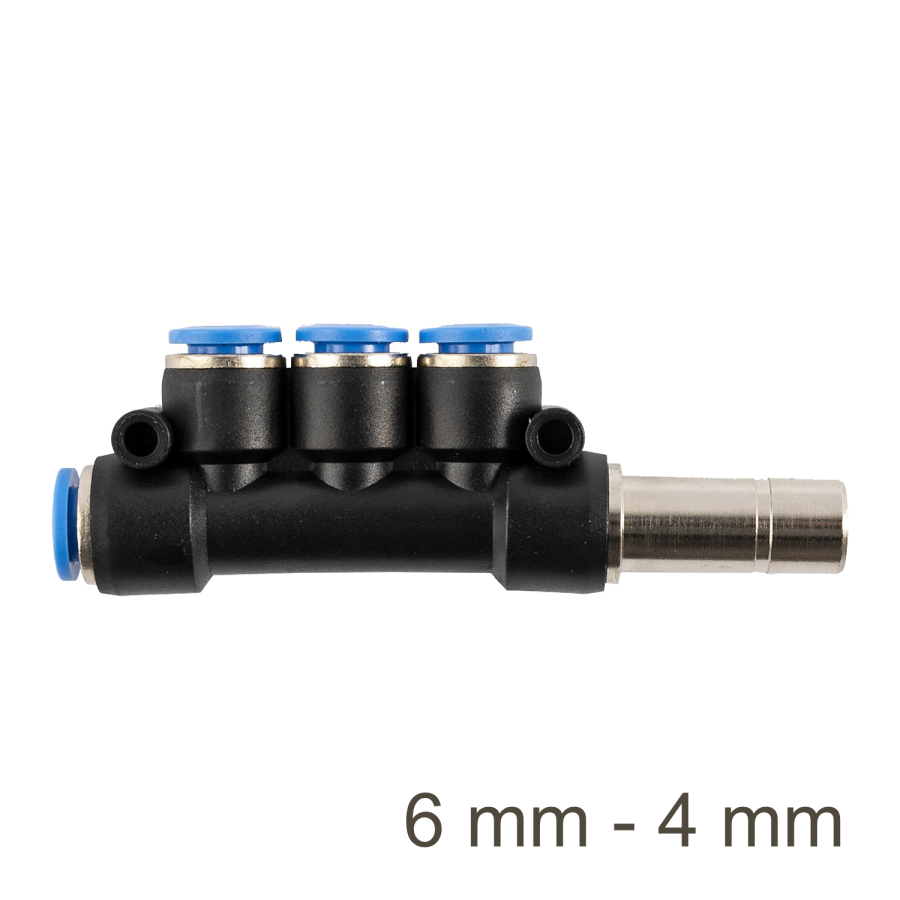 (image for) Red. Insert Manifold Side 4-port Pu 6mm - 4mm
