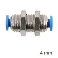 (image for) Metal Bulkhead Str. Connector 4mm