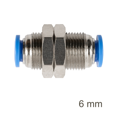 (image for) Metal Bulkhead Str. Connector 6mm