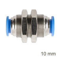 Metal Bulkhead Str. Connector 10mm (image for) Metal Bulkhead Str. Connector 10mm